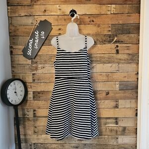Old Navy Women's Black & White Stripped Summer Sleeveless Midi Dress Size XL